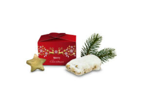 Geschenkartikel / Präsentartikel: Mini-Stollen Merry Christmas als Werbeartikel mit Logo bedrucken