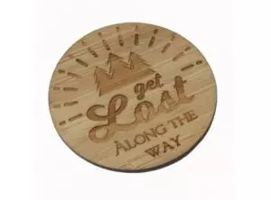 Magnet aus Bambus als Werbeartikel mit Logo bedrucken
