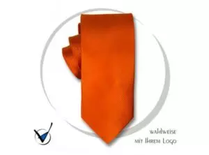 Krawatte Kollektion 20 - Orange als Werbeartikel mit Logo bedrucken